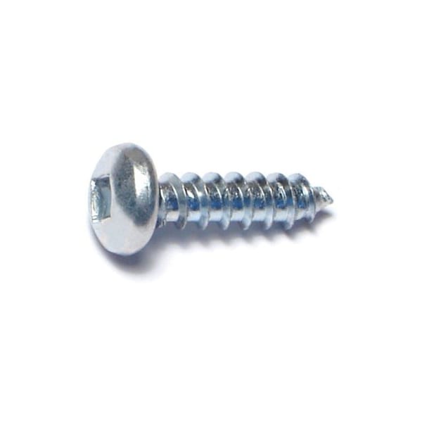Midwest Fastener Sheet Metal Screw, #8 x 5/8 in, Zinc Plated Steel Pan Head Square Drive, 100 PK 08714 - main